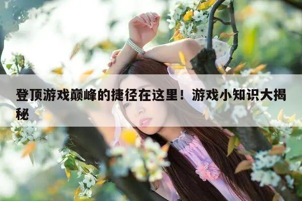 登顶游戏巅峰的捷径在这里！游戏小知识大揭秘